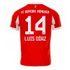 Muški Nogometni Dres Bayern Munich Luis Diaz #14 Domaci 2025-26 Kratak Rukav Muški Nogometni Dres Bayern Munich Luis Diaz #14 Domaci 2025-26 Kratak Rukav